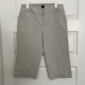 J.Crew cropped khaki pants in stone color